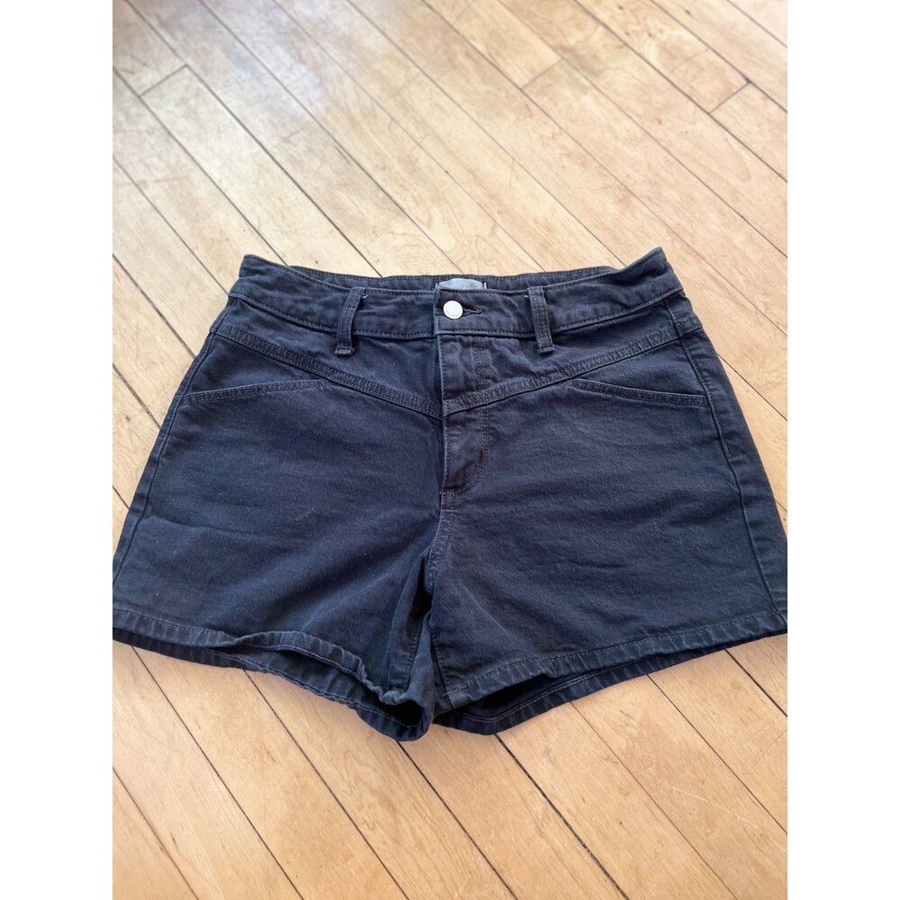 Universal Thread 80's V Front Black High Rise Vintage Midi Shorts - Size 6